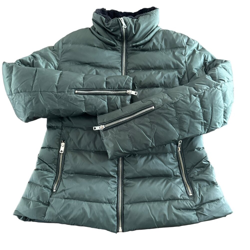 Zara Down Puffer - Dark Green